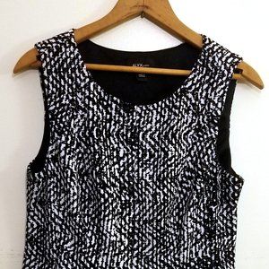 Alyx Black White and Red Textured Dress